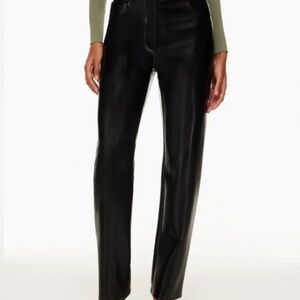 Aritzia Melina Black Vegan Leather Pant